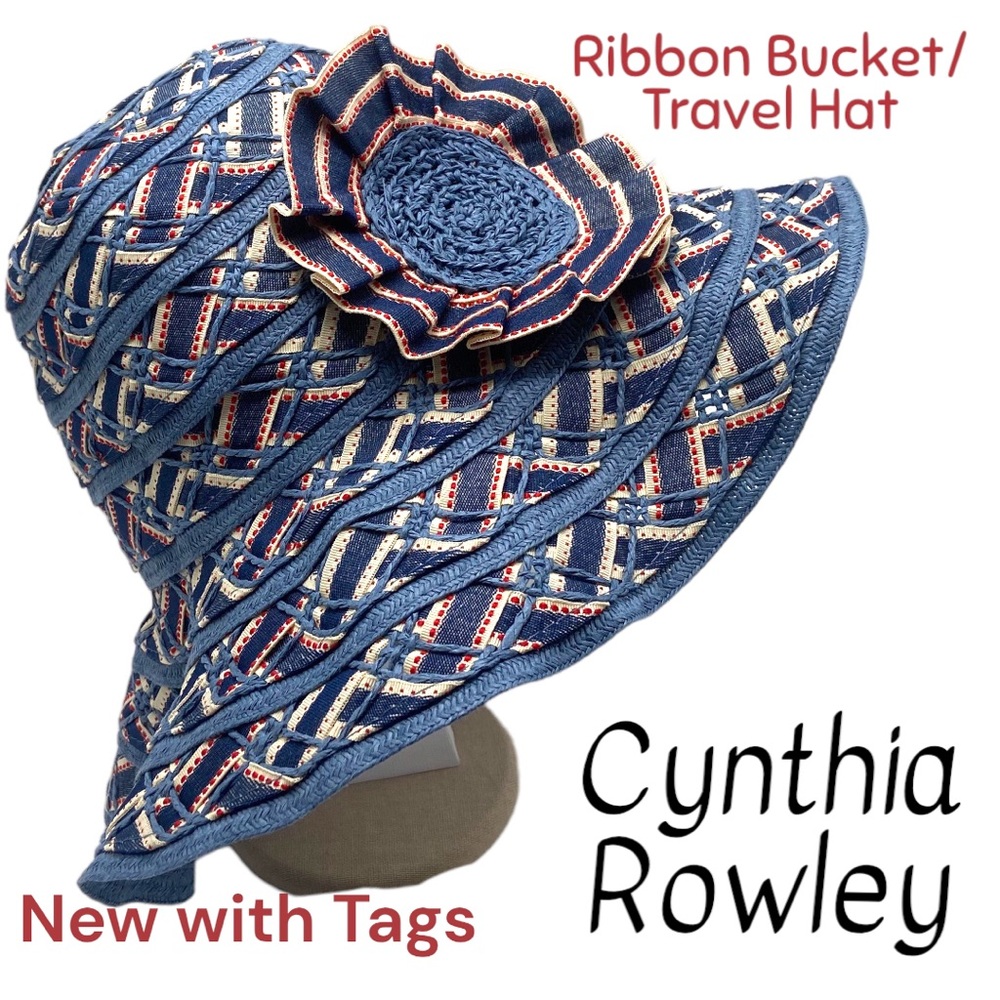 Cynthia Rowley Ribbon Bucket Hat One Size (NEW)